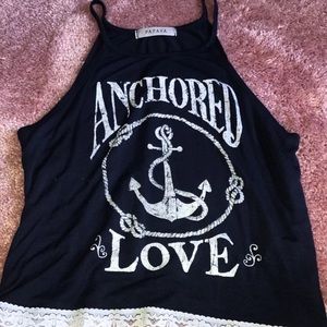 Navy Blue Top From Papaya